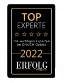 Auszeichnung als TOP-Experte von 2022 des Magazins ERFOLG-Magazin