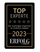 Auszeichnung als TOP-Experte von 2023 des Magazins ERFOLG-Magazin